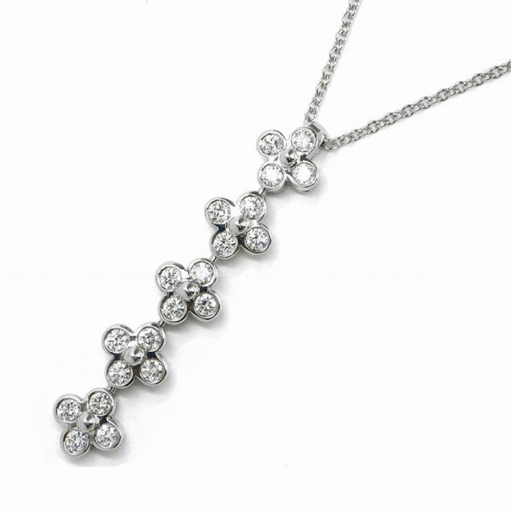 Tiffany Bezel Set Necklace Platinum Diamond
